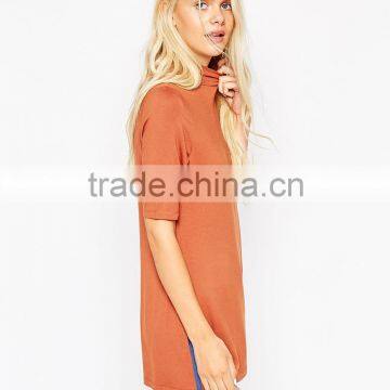 2016 New Design Short Sleeve Western Tunic Dress Women Jersey Clothes Tunic Dress photo-2