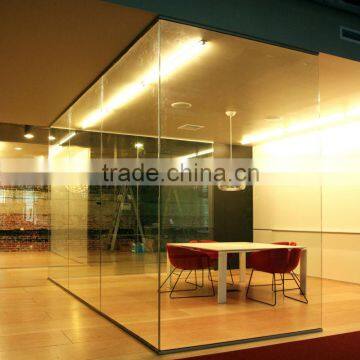 Clear Glass Partition Wall