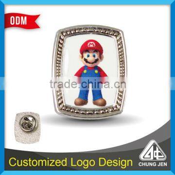 No mould fee promotional gift custom printed metal badge lapel pins