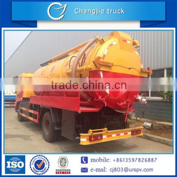 Hot selling top quality dongfeng tianjin 10m3 vacuum sewage sucking truck,vacuum suction vehicle