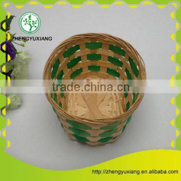 Green Bamboo Chip Woven Storage Basket photo-4