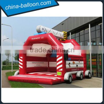 Fire truck inflatable bouncer, inflatable jumping bouncer