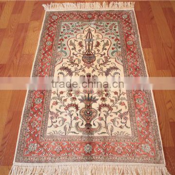 handmade carpet factory whosale prayer silk tapestry