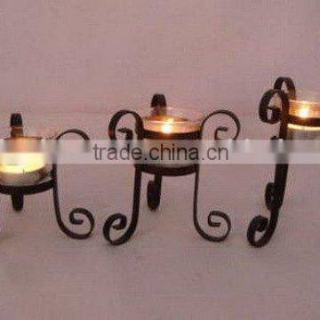 BX wrought iron candle holder