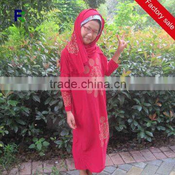 Wholesale High Quality Muslim Kids Abaya Islamic Chirldren Clothing Malaysia Girls Long Dress