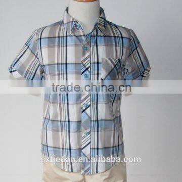 Cotton stretch plaid latest shirt designs for boys 2016