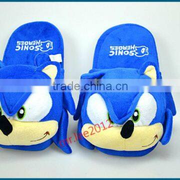 One Pair The HEDGEHOG Sonic Soft Plush Slipper/Shoes 10.5"/27cm