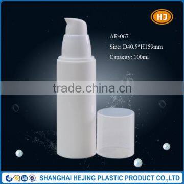 100ml cylinder shape airless pump bottle for lotion use