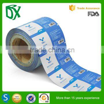 High class plastic foil packaging roll aluminium foil rolls with colored