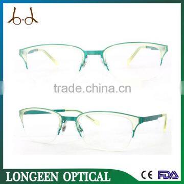 G3622-LQ0068 Transparent half rim eyeglasses frame for women