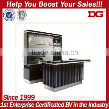 Customized original design led light wood wine display shelf