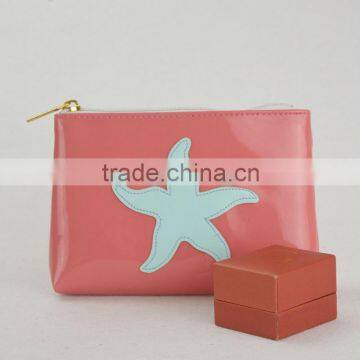 Custom Clear Vinyl Pvc Stand up Zipper Cosmetics Pouch photo-3