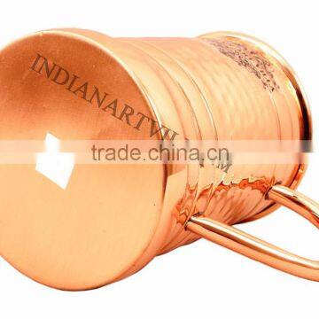 IndianArtVilla Hammered Pure Copper Big Moscow Mule Mug Cup 600 ML - Serving Beer Cocktail Wine Bar Hotel Restaurant Drinkware
