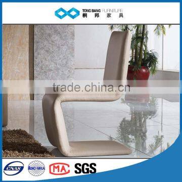 TB modern pu baige z shape dining chair famous chair designers