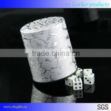 Competitive Hot New Straight Barrel Leather Dice Cup for Promotion