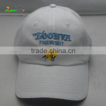 cheap promotional white cotton sandwitch brim custom embroidery 6 panel baseball cap