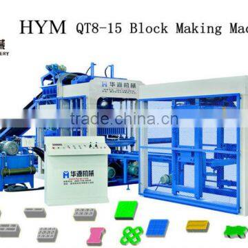 High Capacity Full Automatic Fly Ash Cement Brick Machine in India QT8-15 Fly Ash Brick Production Line