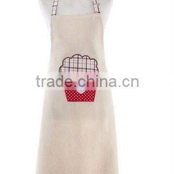 new design long cotton bib adult apron with pocket