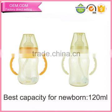 Hotsale 120ml 4oz hot demand PPSU bottle for feeding with silicone nipples