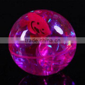Funny Cool Children's Toys Lead Crystal Elastic Ball Flash Bouncing Ball With Cute Small Fish photo-6