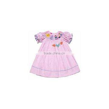 Girls fancy dress girls pink smocked dress infants stylish dress