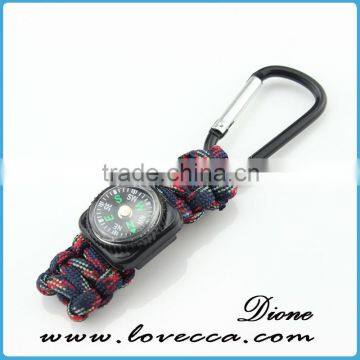 Woven Paracord Lanyard Keychain Outdoor Survival 7 Strand Flintstore Paracord Parachute Cord Lanyard Keyring Carabiner Hook Kits