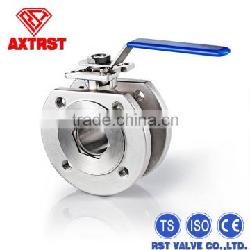 API Flanged Stainless Steel Wafer Type Ball Valve with ISO5211 Mounting Pad