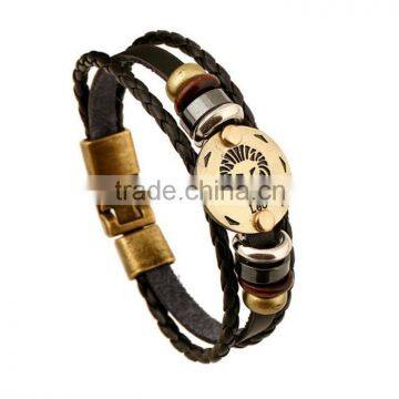 Stainless Steel Leather Wrap Bracelet photo-3