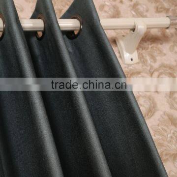 polyester fabric plain black out grommet curtain panel for home hotel cafe office