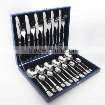 cutlery set flatware 24 pieces for dinner knife fork soup spoon dessert spoon