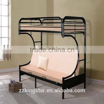 Metal Double Deck Bed With Sofa Bed