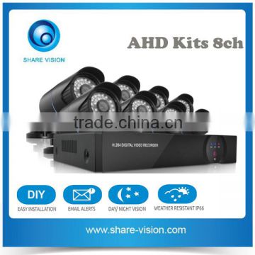 His3521 8ch 3 in 1 ahd dvr kit surveillance camera , farm surveillance cameras