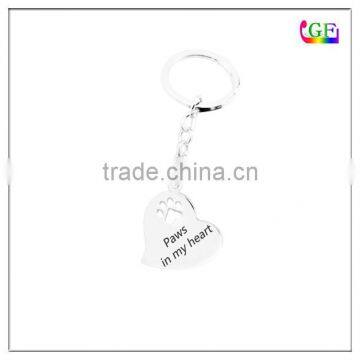 Paws in my Heart Logo Engraved Keychain