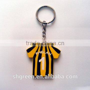 Customized footballer name rubber keychain