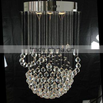 Modern minimalist circular dropped crystal lamp