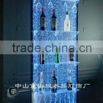 Led Lighting Bubble Water Liquor Display Rack,with Color Changing,Amazing Water Bubble Wine Rack,