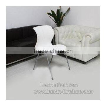 Zhejiang factory cheap pp plastic tables and commerial chairs with chrome metal leg