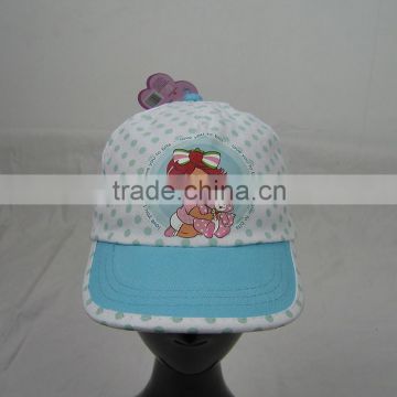 cartoon children hats polka dotted baseball cap