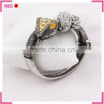 Cheap wholesale bangles snake shaped, imitate antique silver girls fancy bangles