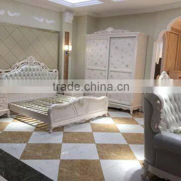 2016 The Antique Luxury King Size Wood Bedroom Furniture Set/french Style Bed