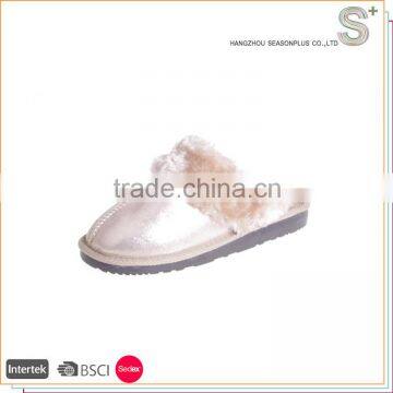 Custom High Quality Comfortable mentalic fabric slippers