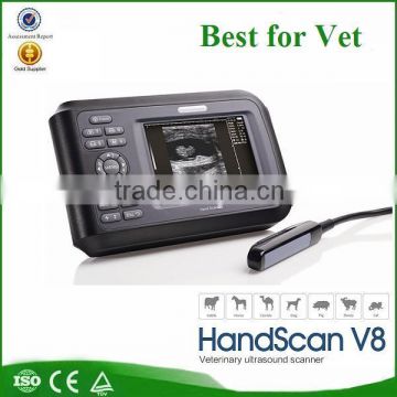 Veterinary ultrasound equipment Mini Handheld Digital PalmSmart Veterinary B&W Ultrasound machine with Convex Probe