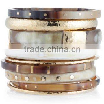 Water Buffalo/cow Jewelry Horn Bangle With Brass Fashion Jewelry Handmade in India New Design photo-6