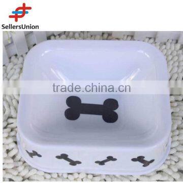 2015 best selling 21*18*6cm single melamine pet bowl