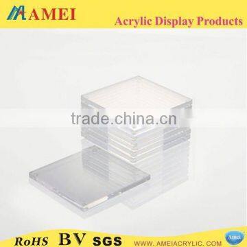 Different Style promotional clear acrylic coasters