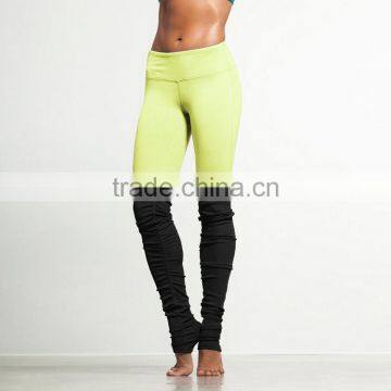 Hot selling stitching colors women's sport fitness pants, yoga pants, dancing pants