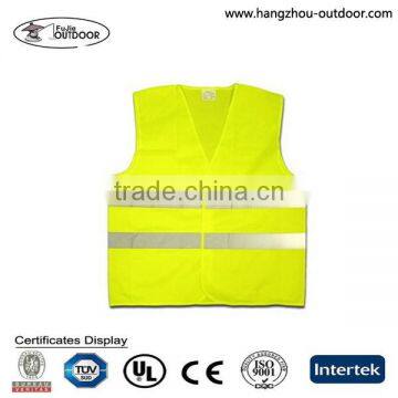 2015 Yellow High Visibility Reflective Safety Vest Manufacturer