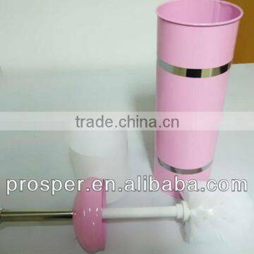 metal colored bathroom toilet brush with holder