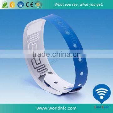 One-time Use Paper F08 Compatible 1K Chip RFID Wristband photo-3