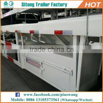 Factory Direct 3 Axles Container Transport Semi Trailer Foot Flatbed Trailer photo-6